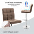 Set 2 scaune bar, Quasar & Co.®, inalt, inaltime reglabila, rotativ, sistem rotire 360°, picior antiderapant, baza cromata, suport fix metalic pentru picioare, pretabil bucatarie, piele ecologica, MODO, cafeniu [6]