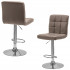 Set 2 scaune bar, Quasar & Co.®, inalt, inaltime reglabila, rotativ, sistem rotire 360°, picior antiderapant, baza cromata, suport fix metalic pentru picioare, pretabil bucatarie, piele ecologica, MODO, bej [2]