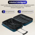 Set 3 trolere Quasar & Co.®, S/M/L, valize cu fermoar antifurt, bagaje cu cifru, maner telescopic, geamantane cu 4 roti duble silentioase 360°, ABS 2.8 mm extradur, captuseala buretata, cate 2 compartimente cu buzunar, LINE, albastru petrol [7]