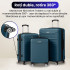 Set 3 trolere Quasar & Co.®, S/M/L, valize cu fermoar antifurt, bagaje cu cifru, maner telescopic, geamantane cu 4 roti duble silentioase 360°, ABS 2.8 mm extradur, captuseala buretata, cate 2 compartimente cu buzunar, LINE, albastru petrol [8]