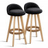 Set 2 scaune bar, Quasar & Co.®, rotative, sistem rotire 360°, inalte, tapitate, pretabile bucatarie, 37x37x80 cm, lemn/textil/burete, LOFT, negru [3]