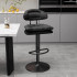 Scaun de bar Quasar & Co.®, rotativ, sistem rotire 360°, inalt, reglabil pe inaltime, suport picioare, scaune pretabile bucatarie, metal/piele ecologica/burete, CLEO, negru [2]