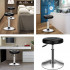 Scaun tip taburet bucatarie/bar, Quasar & Co.®, rotativ, reglabil pe inaltime, tapitat cu piele ecologica, taburete pretabile pentru cosmetica, salon, living sau industrial, 32x42-55 cm, VIVO, negru [6]