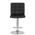 Scaun de bar Quasar & Co.®, inalt, inaltime reglabila, rotativ, sistem rotire 360°, picior antiderapant, baza cromata, suport fix metalic pentru picioare, scaune pretabile bucatarie, piele ecologica, MODO, negru [2]