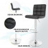Scaun de bar Quasar & Co.®, inalt, inaltime reglabila, rotativ, sistem rotire 360°, picior antiderapant, baza cromata, suport fix metalic pentru picioare, scaune pretabile bucatarie, piele ecologica, MODO, negru [3]