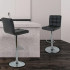 Scaun de bar Quasar & Co.®, inalt, inaltime reglabila, rotativ, sistem rotire 360°, picior antiderapant, baza cromata, suport fix metalic pentru picioare, scaune pretabile bucatarie, piele ecologica, MODO, negru [5]