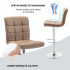 Scaun de bar Quasar & Co.®, inalt, inaltime reglabila, rotativ, sistem rotire 360°, picior antiderapant, baza cromata, suport fix metalic pentru picioare, scaune pretabile bucatarie, piele ecologica, MODO, cafeniu [4]