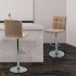 Scaun de bar Quasar & Co.®, inalt, inaltime reglabila, rotativ, sistem rotire 360°, picior antiderapant, baza cromata, suport fix metalic pentru picioare, scaune pretabile bucatarie, piele ecologica, MODO, cafeniu [5]