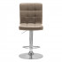 Scaun de bar Quasar & Co.®, inalt, inaltime reglabila, rotativ, sistem rotire 360°, picior antiderapant, baza cromata, suport fix metalic pentru picioare, scaune pretabile bucatarie, piele ecologica, MODO, bej [2]