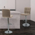 Scaun de bar Quasar & Co.®, inalt, inaltime reglabila, rotativ, sistem rotire 360°, picior antiderapant, baza cromata, suport fix metalic pentru picioare, scaune pretabile bucatarie, piele ecologica, MODO, bej [5]