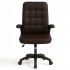 Scaun de birou, Quasar & Co.®, ergonomic, manere rabatabile, sezut si spatar buretat, inaltime reglabila, scaune 5 roti pivotante, rotativ, sistem rotire 360°, piele ecologica, GAMA, maro [2]