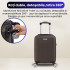 Troler cabina avion Quasar & Co.®, 40x30x20cm, bagaj de mana, troller cu cifru, valiza 4 roti duble detasabile 360°, fermoar antifurt, maner telescopic lung, geamantan din ABS extradur, captuseala buretata, 2 compartimente, buzunar, SMART, dark coffee [7]