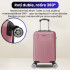 Troler cabina avion Quasar & Co.®, 55x35x20cm, bagaj de mana, troller cu fermoar antifurt, cifru, maner telescopic lung, geamantan cu 4 roti duble silentioase 360°, valiza ABS 2.8 mm, rezistent, 2 compartimente cu buzunar, 10kg, Smart, Roz pudrat [8]