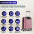 Troler cabina avion Quasar & Co.®, 40x30x20cm, bagaj de mana, troller cu cifru, valiza 4 roti duble detasabile 360°, fermoar antifurt, maner telescopic lung, geamantan din ABS extradur, captuseala buretata, 2 compartimente, buzunar, SMART, Roz pudrat [5]