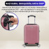Troler cabina avion Quasar & Co.®, 40x30x20cm, bagaj de mana, troller cu cifru, valiza 4 roti duble detasabile 360°, fermoar antifurt, maner telescopic lung, geamantan din ABS extradur, captuseala buretata, 2 compartimente, buzunar, SMART, Roz pudrat [7]