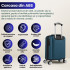 Troler cabina avion Quasar & Co.®, 40x30x20cm, bagaj de mana, troller cu cifru, valiza 4 roti duble detasabile 360°, fermoar antifurt, maner telescopic lung, geamantan din ABS extradur, captuseala buretata, 2 compartimente, buzunar, SMART, Albastru petrol [5]