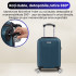 Troler cabina avion Quasar & Co.®, 40x30x20cm, bagaj de mana, troller cu cifru, valiza 4 roti duble detasabile 360°, fermoar antifurt, maner telescopic lung, geamantan din ABS extradur, captuseala buretata, 2 compartimente, buzunar, SMART, Albastru petrol [7]