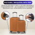 Set 2 trolere cabina, Quasar & Co.®, 40x30x20 cm cu roti detasabile si 55x35x20 cm, bagaj de mana, troller cu fermoar antifurt, cifru, maner telescopic lung, geamantan 4 roti duble 360°, valiza ABS 2.8 mm rezistent, 10kg, Smart, camel [8]