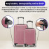 Set 2 trolere cabina, Quasar & Co.®, 40x30x20 cm cu roti detasabile si 55x35x20 cm, bagaj de mana, troller cu fermoar antifurt, cifru, maner telescopic lung, geamantan 4 roti duble 360°, valiza ABS 2.8 mm rezistent, 10kg, Smart, Roz pudrat [8]