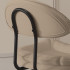 Scaun de bar Quasar & Co.®, rotativ, sistem rotire 360°, inalt, reglabil pe inaltime, suport picioare, scaune pretabile bucatarie, metal/piele ecologica/burete, CLEO, beige [2]