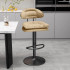 Scaun de bar Quasar & Co.®, rotativ, sistem rotire 360°, inalt, reglabil pe inaltime, suport picioare, scaune pretabile bucatarie, metal/piele ecologica/burete, CLEO, beige [3]