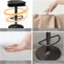 Scaun de bar Quasar & Co.®, rotativ, sistem rotire 360°, inalt, reglabil pe inaltime, suport picioare, scaune pretabile bucatarie, metal/piele ecologica/burete, CLEO, beige [5]