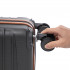 Set 2 trolere cabina Quasar & Co.®, 40x30x20 cm cu roti detasabile si 55x36x20 cm, bagaj de mana, troller cu fermoar antifurt, cifru, maner telescopic lung, geamantan 4 roti duble 360°, valiza ABS 2.8 mm rezistent, 10kg, LINE, gri/maro [10]