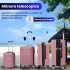 Set 4 trolere Quasar & Co.®, XS/S/M/L, valize cu fermoar antifurt, bagaje mana/cala, cu cifru, maner telescopic, geamantane cu 4 roti duble silentioase 360°, ABS, cate 2 compartimente cu buzunar, LINE, roz pudrat [5]