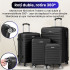 Set 4 trolere Quasar & Co.®, XS/S/M/L, valize cu fermoar antifurt, bagaje mana/cala, cu cifru, maner telescopic, geamantane cu 4 roti duble silentioase 360°, ABS, cate 2 compartimente cu buzunar, LINE, negru [8]