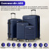 Set 4 trolere Quasar & Co.®, XS/S/M/L, valize cu fermoar antifurt, bagaje mana/cala, cu cifru, maner telescopic, geamantane cu 4 roti duble silentioase 360°, ABS, cate 2 compartimente cu buzunar, LINE, bleumarin [6]