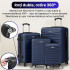Set 4 trolere Quasar & Co.®, XS/S/M/L, valize cu fermoar antifurt, bagaje mana/cala, cu cifru, maner telescopic, geamantane cu 4 roti duble silentioase 360°, ABS, cate 2 compartimente cu buzunar, LINE, bleumarin [8]