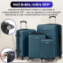 Set 4 trolere Quasar & Co.®, XS/S/M/L, valize cu fermoar antifurt, bagaje mana/cala, cu cifru, maner telescopic, geamantane cu 4 roti duble silentioase 360°, ABS, cate 2 compartimente cu buzunar, LINE, albastru petrol [4]