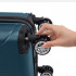 Set 4 trolere Quasar & Co.®, XS/S/M/L, valize cu fermoar antifurt, bagaje mana/cala, cu cifru, maner telescopic, geamantane cu 4 roti duble silentioase 360°, ABS, cate 2 compartimente cu buzunar, SMART, albastru petrol [9]