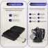 Set troler cabina si rucsac Quasar & Co.®, 55x35x20cm/43x30x20 cm, bagaj de mana, troller cu rucsac calatorie avion, Priority Pack-SMART, ABS/pes, negru [7]