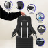 Set troler cabina si rucsac Quasar & Co.®, 55x35x20cm/43x30x20 cm, bagaj de mana, troller cu rucsac calatorie avion, Priority Pack-SMART, ABS/pes, albastru petrol [4]