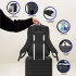 Set troler cabina si rucsac Quasar & Co.®, 55x35x20cm/43x30x20 cm, bagaj de mana, troller cu rucsac calatorie avion, Priority Pack-SMART, ABS/pes, roz pudrat [7]