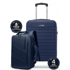 Set troler cabina si rucsac Quasar & Co.®, 55x38x21cm/44x30x15-25 cm, bagaj de mana, troller cu rucsac calatorie avion, Priority Pack, Vega-Line, ABS/pes, bleumarin Set troler cabina si rucsac Quasar & Co.®, 55x38x21cm/44x30x15-25 cm, bagaj de mana, troller cu rucsac calatorie avion, Priority Pack, Vega-Line, ABS/pes, bleumarin