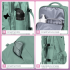 Set troler cabina si rucsac Quasar & Co.®, 55x38x21cm/43x30x20-28 cm, bagaj de mana, troller cu rucsac calatorie avion, Priority Pack-LINE, ABS/pes, turcoaz [12]