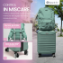 Set troler cabina si rucsac Quasar & Co.®, 55x38x21cm/43x30x20-28 cm, bagaj de mana, troller cu rucsac calatorie avion, Priority Pack-LINE, ABS/pes, turcoaz [13]