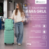 Set troler cabina si rucsac Quasar & Co.®, 55x38x21cm/43x30x20-28 cm, bagaj de mana, troller cu rucsac calatorie avion, Priority Pack-LINE, ABS/pes, turcoaz [15]
