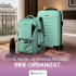 Set troler cabina si rucsac Quasar & Co.®, 55x38x21cm/43x30x20-28 cm, bagaj de mana, troller cu rucsac calatorie avion, Priority Pack-LINE, ABS/pes, turcoaz [4]