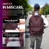 Rucsac bagaj de mana avion Quasar & Co.®, extensibil 43x30x20-28 cm, rucsac calatorie/voiaj multifunctional, impermeabil, compartiment pantofi, compartiment laptop, sistem agatare pe troler, pretabil drumetii/scoala, cu USB, textil, ATLAS, visiniu [11]