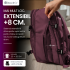Rucsac bagaj de mana avion Quasar & Co.®, extensibil 43x30x20-28 cm, rucsac calatorie/voiaj multifunctional, impermeabil, compartiment pantofi, compartiment laptop, sistem agatare pe troler, pretabil drumetii/scoala, cu USB, textil, ATLAS, visiniu [3]