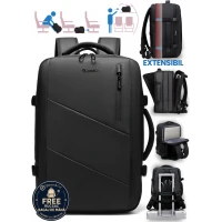 Rucsac Quasar & Co.®, bagaj de mana avion, multifunctional, extensibil, impermeabil, compartiment laptop, sistem agatare pe troler, rucsac calatorie/voiaj pretabil drumetii/scoala, piele ecologica, VEGA, negru Rucsac Quasar & Co.®, bagaj de mana avion, multifunctional, extensibil, impermeabil, compartiment laptop, sistem agatare pe troler, rucsac calatorie/voiaj pretabil drumetii/scoala, piele ecologica, VEGA, negru