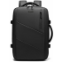 Rucsac Quasar & Co.®, bagaj de mana avion, multifunctional, extensibil, impermeabil, compartiment laptop, sistem agatare pe troler, rucsac calatorie/voiaj pretabil drumetii/scoala, piele ecologica, VEGA, negru [2]