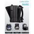 Rucsac Quasar & Co.®, bagaj de mana avion, multifunctional, extensibil, impermeabil, compartiment laptop, sistem agatare pe troler, rucsac calatorie/voiaj pretabil drumetii/scoala, piele ecologica, VEGA, negru [3]