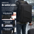 Rucsac Quasar & Co.®, bagaj de mana avion, multifunctional, extensibil, impermeabil, compartiment laptop, sistem agatare pe troler, rucsac calatorie/voiaj pretabil drumetii/scoala, piele ecologica, VEGA, negru [6]