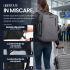 Rucsac Quasar & Co.®, bagaj de mana avion, multifunctional, extensibil, impermeabil, compartiment laptop, sistem agatare pe troler, rucsac calatorie/voiaj pretabil drumetii/scoala, piele ecologica, VEGA, gri [6]