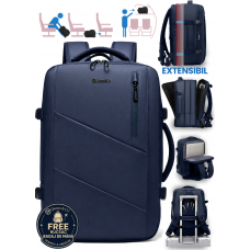 Rucsac Quasar & Co.®, bagaj de mana avion, multifunctional, extensibil, impermeabil, compartiment laptop, sistem agatare pe troler, rucsac calatorie/voiaj pretabil drumetii/scoala, piele ecologica, VEGA, bleumarin Rucsac Quasar & Co.®, bagaj de mana avion, multifunctional, extensibil, impermeabil, compartiment laptop, sistem agatare pe troler, rucsac calatorie/voiaj pretabil drumetii/scoala, piele ecologica, VEGA, bleumarin