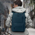 Rucsac voiaj, Quasar & Co.®, bagaj mana avion extensibil 43x30x20-28 cm + sac rufe + husa cabluri + trusa calatorie, rucsac calatorie multifunctional, impermeabil, compartiment pantofi, compartiment laptop, sistem agatare pe troler, textil, petrol/gri [7]